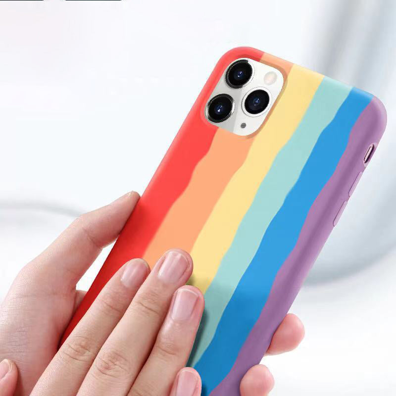Compatible with Apple , Phone Case 11 Rainbow Liquid Shell Apple