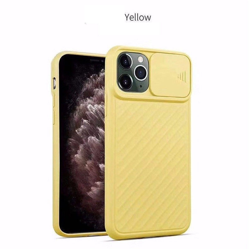 Compatible With  , Slide Camera Lens Protector Phone Case Soft Silicone Cover Matte Back Cover