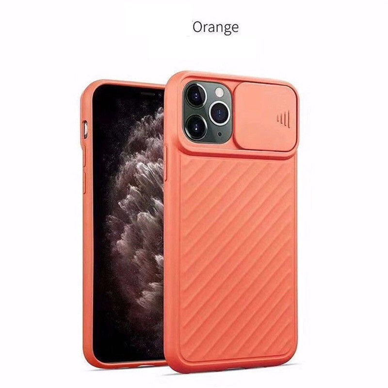 Compatible With  , Slide Camera Lens Protector Phone Case Soft Silicone Cover Matte Back Cover