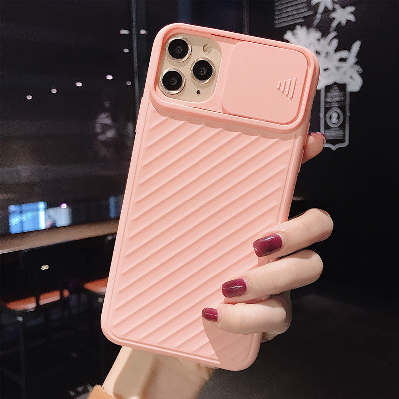 Compatible With  , Slide Camera Lens Protector Phone Case Soft Silicone Cover Matte Back Cover
