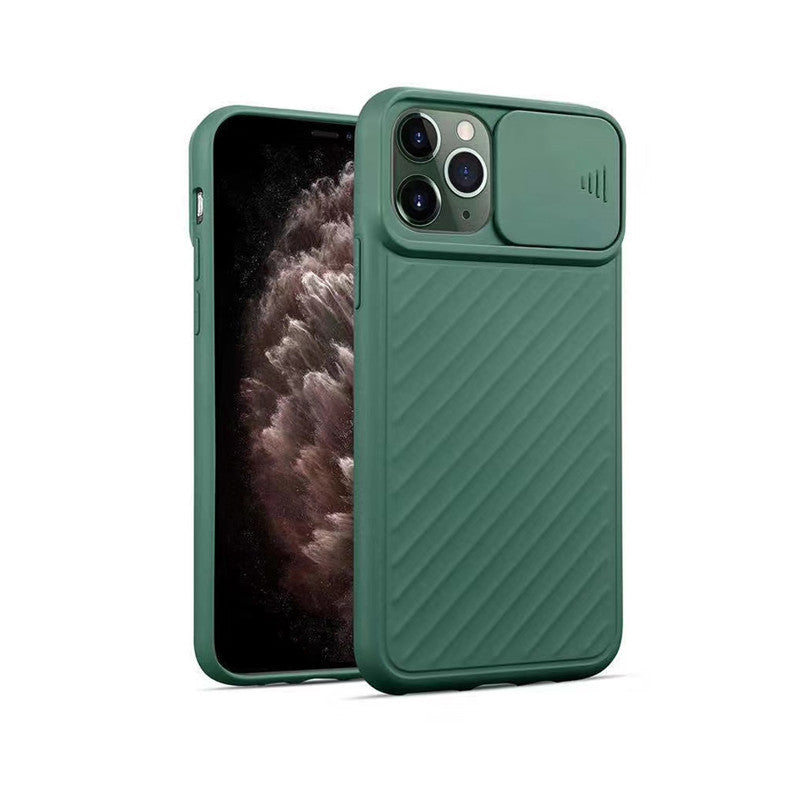 Compatible With  , Slide Camera Lens Protector Phone Case Soft Silicone Cover Matte Back Cover