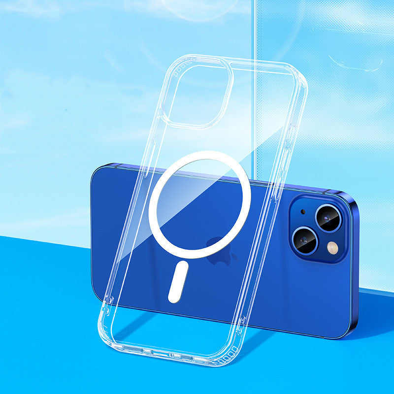 Compatible with Apple, Suitable For Compatible With IPhone13 Mobile Phone Case MagSafe Magnetic Airbag Anti-fall