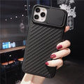 Compatible With  , Slide Camera Lens Protector Phone Case Soft Silicone Cover Matte Back Cover